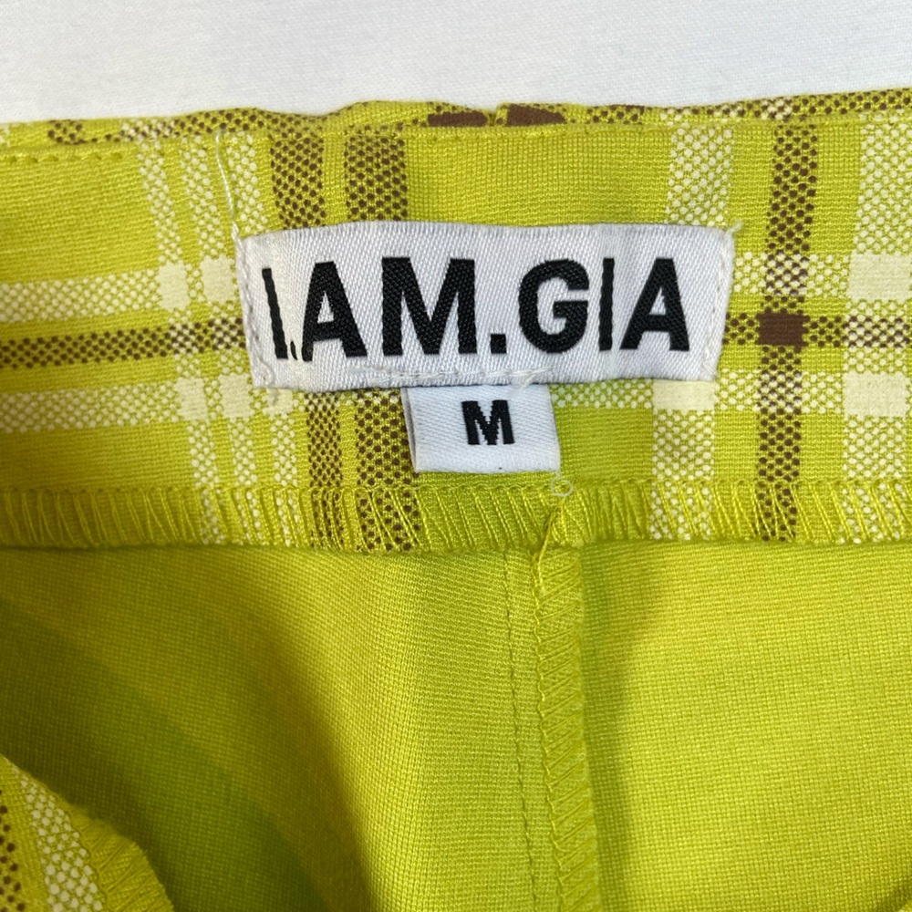 I.Am.Gia pants Polaris High Rise Plaid Pant‎ Zip Front Size Medium - Picture 5 of 16